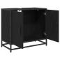 Preview: Waschbeckenschrank Schwarz Eichen-Optik 65 x 33 x 60 cm