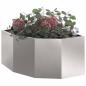 Preview: Eckpflanzer Silber 60 x 60 x 35 cm Edelstahl