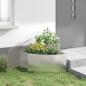 Preview: Eckpflanzer Silber 60 x 60 x 35 cm Edelstahl