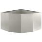 Preview: Eckpflanzer Silber 60 x 60 x 35 cm Edelstahl