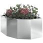 Preview: Eckpflanzer Silber 60 x 60 x 35 cm Verzinkter Stahl