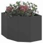 Preview: Eckpflanzer Schwarz 45 x 45 x 35 cm Stahl