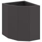 Preview: Eckpflanzer Schwarz 30 x 30 x 35 cm Stahl