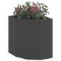 Preview: Eckpflanzer Schwarz 30 x 30 x 35 cm Stahl