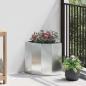 Preview: ARDEBO.de - Eckpflanzer Silber 30 x 30 x 35 cm Verzinkter Stahl