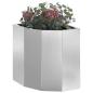 Preview: Eckpflanzer Silber 30 x 30 x 35 cm Verzinkter Stahl