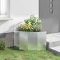 Preview: Eckpflanzer Silber 60 x 60 x 50 cm Verzinkter Stahl