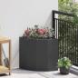 Preview: ARDEBO.de - Eckpflanzer Schwarz 45 x 45 x 50 cm Stahl