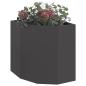 Preview: Eckpflanzer Schwarz 45 x 45 x 50 cm Stahl