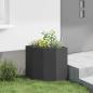 Preview: Eckpflanzer Schwarz 45 x 45 x 50 cm Stahl