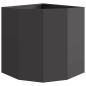 Preview: Eckpflanzer Schwarz 45 x 45 x 50 cm Stahl