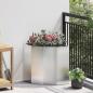Preview: ARDEBO.de - Eckpflanzer Silber 45 x 45 x 50 cm Edelstahl