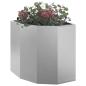 Preview: Eckpflanzer Silber 45 x 45 x 50 cm Edelstahl