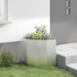 Preview: Eckpflanzer Silber 45 x 45 x 50 cm Edelstahl