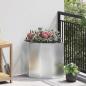 Preview: ARDEBO.de - Eckpflanzer Silber 45 x 45 x 50 cm Verzinkter Stahl