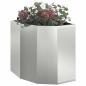 Preview: Eckpflanzer Silber 45 x 45 x 50 cm Verzinkter Stahl
