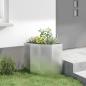 Preview: Eckpflanzer Silber 45 x 45 x 50 cm Verzinkter Stahl