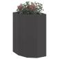 Preview: Eckpflanzer Schwarz 30 x 30 x 50 cm Stahl