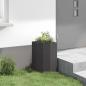 Preview: Eckpflanzer Schwarz 30 x 30 x 50 cm Stahl