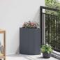 Preview: ARDEBO.de - Eckpflanzer Anthrazit 30 x 30 x 50 cm Stahl