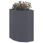 Preview: Eckpflanzer Anthrazit 30 x 30 x 50 cm Stahl