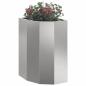 Preview: Eckpflanzer Silber 30 x 30 x 50 cm Edelstahl