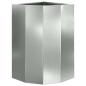 Preview: Eckpflanzer Silber 30 x 30 x 50 cm Verzinkter Stahl
