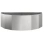 Preview: Pflanzkübel Silber 120 x 60 x 35 cm Edelstahl