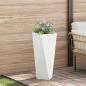 Preview: Pflanzkübel 2 Stk. Weiß 30 x 30 x 75 cm Stahl