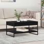 Preview: ARDEBO.de - Couchtisch Schwarz Eichen-Optik 80 x 50 x 40 cm Holzwerkstoff
