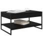 Preview: Couchtisch Schwarz Eichen-Optik 80 x 50 x 40 cm Holzwerkstoff