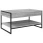 Preview: Couchtisch Graues Sonoma 80 x 50 x 40 cm Holzwerkstoff