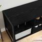Preview: Schuhschrank 60 x 35 x 44 cm Holzwerkstoff Schwarz Eichen-Optik