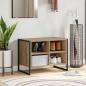 Preview: ARDEBO.de - Schuhschrank 60 x 35 x 44 cm Holzwerkstoff Kunsthandwerk Eiche