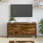 Preview: ARDEBO.de - TV-Schränk 100 x 36 x 49.5 cm Raucharbe Holzwerkstoff
