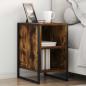 Preview: ARDEBO.de - Nachttisch 2 stk. Rauches Eiche 39,5 x 30 x 50 cm Holzwerkstoff
