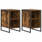 Preview: Nachttisch 2 stk. Rauches Eiche 39,5 x 30 x 50 cm Holzwerkstoff