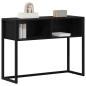 Preview: Beistelltisch Schwarz Eichen-Optik 100 x 36 x 75 cm
