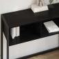 Preview: Beistelltisch Schwarz Eichen-Optik 100 x 36 x 75 cm