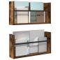 Preview: Magazinregal 2 Stk. Räuchereiche 60 x 12 x 30 cm Holzwerkstoff