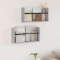 Preview: ARDEBO.de - Magazinregal 2 Stk. Sonoma-Grau 60 x 12 x 30 cm Holzwerkstoff
