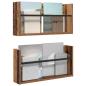 Preview: Magazinregal 2 Stk. Altholz 60 x 12 x 30 cm Holzwerkstoff