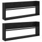 Preview: Magazinregal 2 Stk. Schwarz Eichen-Optik 80 x 12 x 30 cm