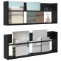 Preview: Magazinregal 2 Stk. Schwarz Eichen-Optik 80 x 12 x 30 cm