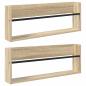 Preview: Magazinregal 2 Stk. Sonoma-Eiche 80 x 12 x 30 cm Holzwerkstoff