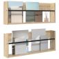 Preview: Magazinregal 2 Stk. Sonoma-Eiche 80 x 12 x 30 cm Holzwerkstoff