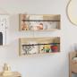 Preview: Magazinregal 2 Stk. Sonoma-Eiche 80 x 12 x 30 cm Holzwerkstoff