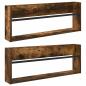 Preview: Magazinregal 2 Stk. Räuchereiche 80 x 12 x 30 cm Holzwerkstoff