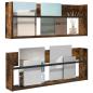 Preview: Magazinregal 2 Stk. Räuchereiche 80 x 12 x 30 cm Holzwerkstoff