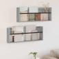 Preview: ARDEBO.de - Magazinregal 2 Stk. Sonoma-Grau 80 x 12 x 30 cm Holzwerkstoff